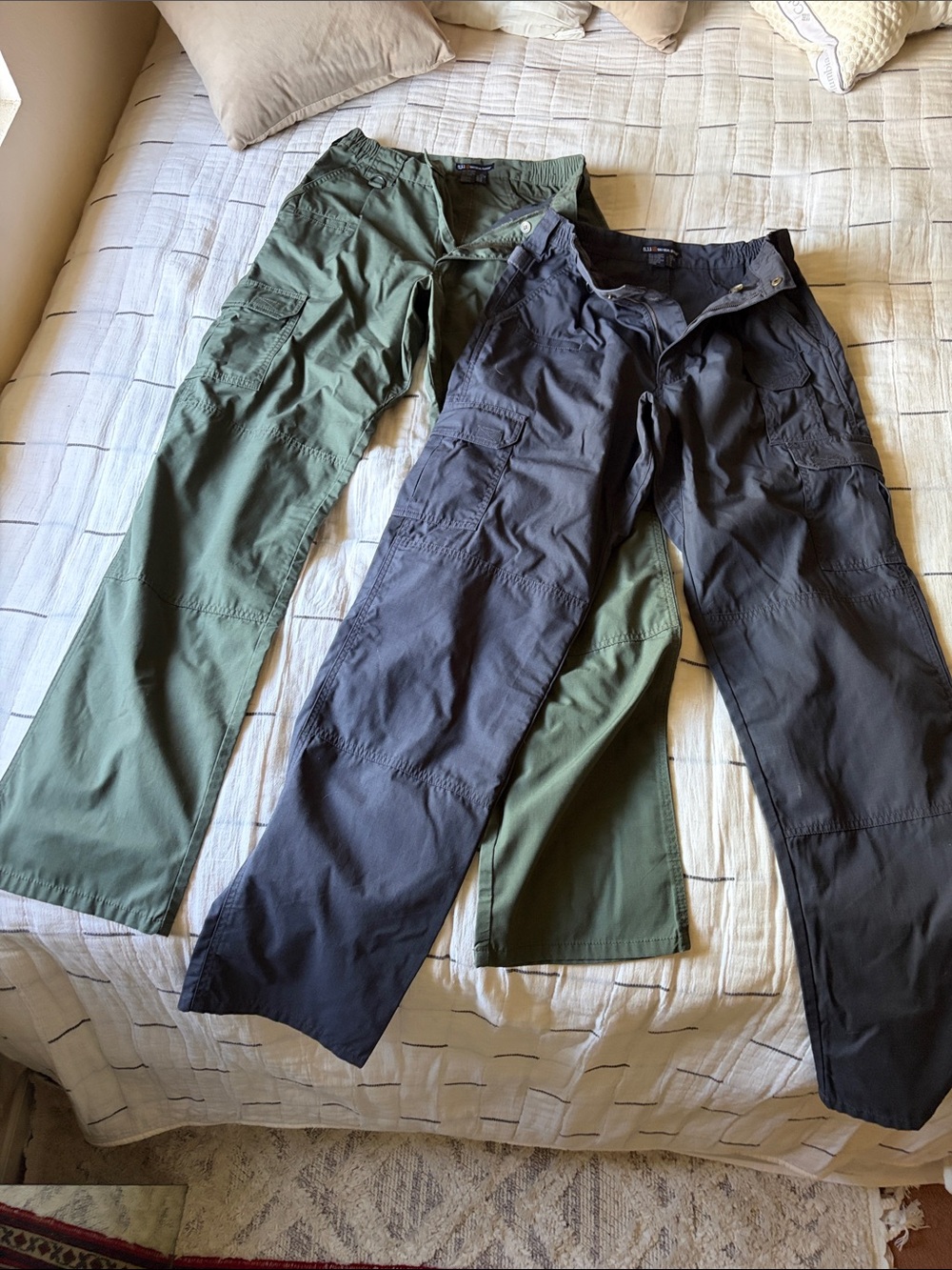 TWO PAIRS 5.11 Tactical Men's Pants in Olive Green and Charcoal extra tall